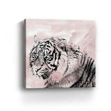 Pink Crouching Tiger Unframed Print Wall Art - Homeroots - Flyclothing LLC