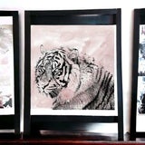 Pink Crouching Tiger Unframed Print Wall Art - Homeroots - Flyclothing LLC