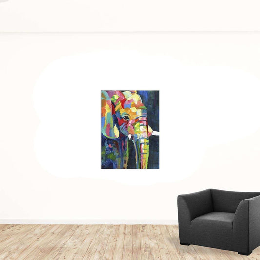 Bright Elephant Unframed Print Wall Art - Homeroots - Flyclothing LLC