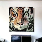 Staring Tiger Portrait Unframed Print Wall Art - Homeroots - Flyclothing LLC