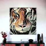 Staring Tiger Portrait Unframed Print Wall Art - Homeroots - Flyclothing LLC