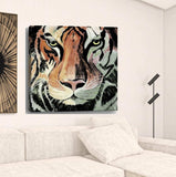 Staring Tiger Portrait Unframed Print Wall Art - Homeroots - Flyclothing LLC