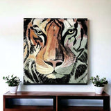 Staring Tiger Portrait Unframed Print Wall Art - Homeroots - Flyclothing LLC