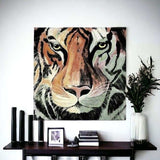 Staring Tiger Portrait Unframed Print Wall Art - Homeroots - Flyclothing LLC