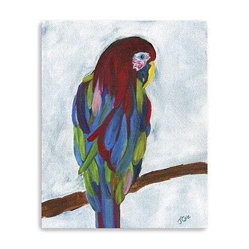 Small Bright and Tropical Parrot Canvas Wall Art - Homeroots - Flyclothing LLC