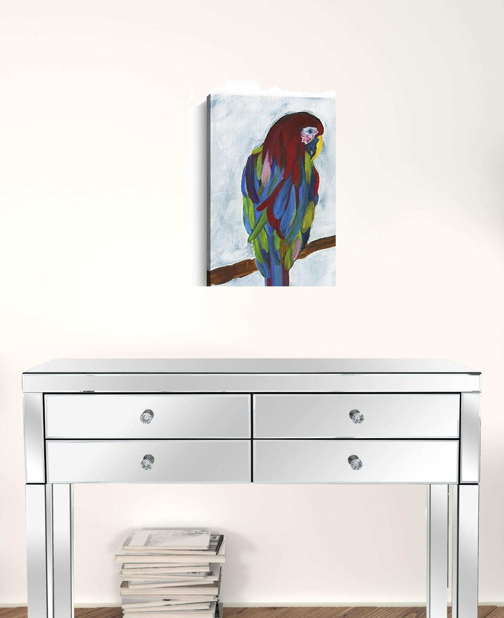 Small Bright and Tropical Parrot Canvas Wall Art - Homeroots - Flyclothing LLC