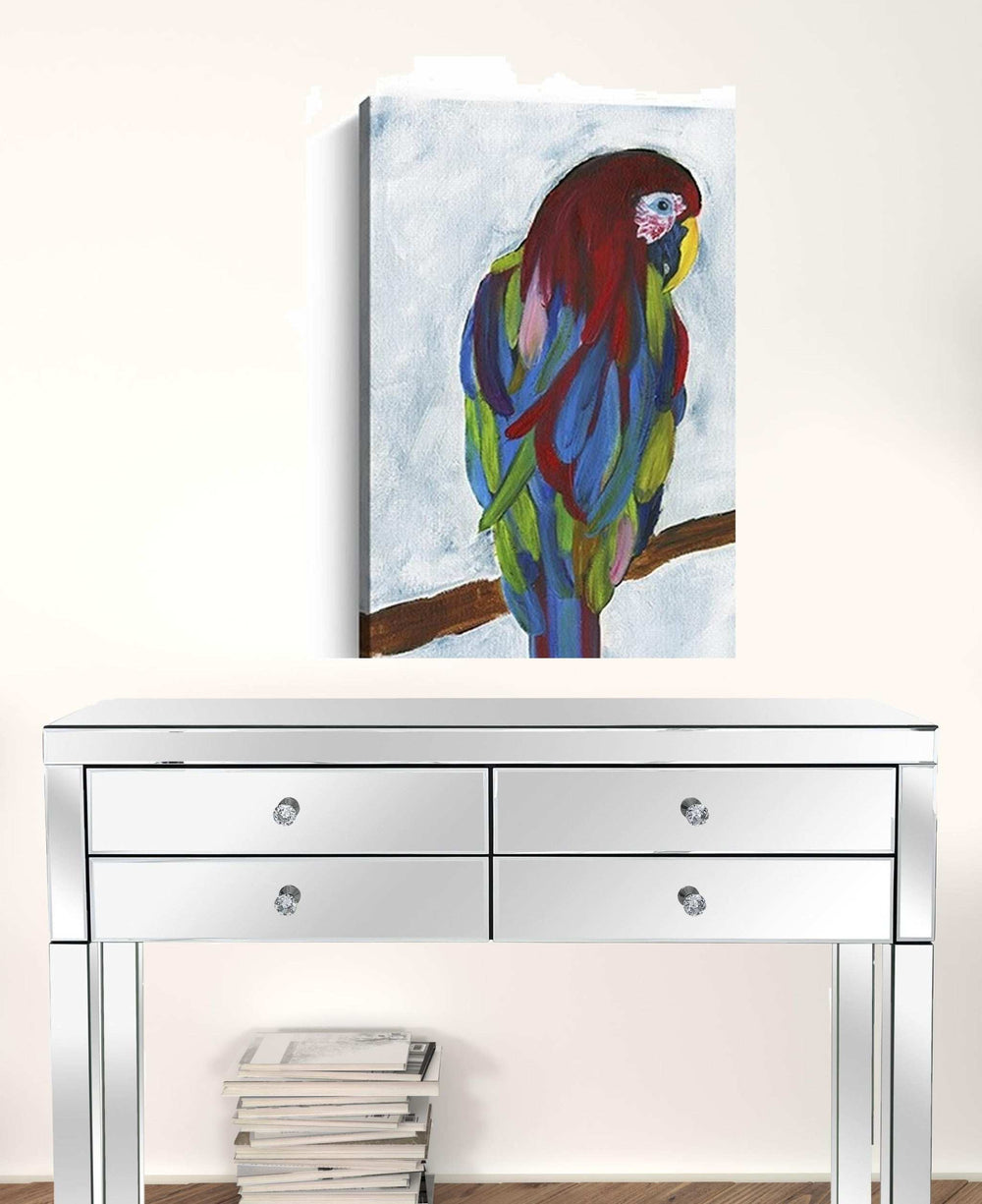 Large Bright and Tropical Parrot Canvas Wall Art - Homeroots - Flyclothing LLC