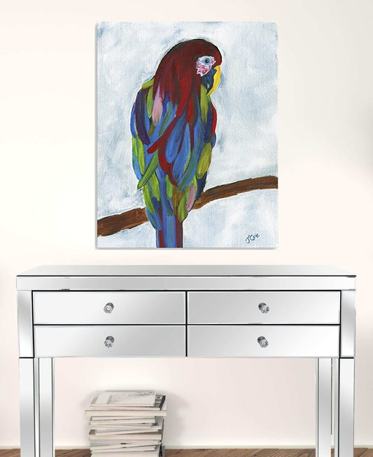 Large Bright and Tropical Parrot Canvas Wall Art - Homeroots - Flyclothing LLC