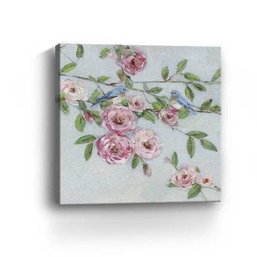 Small Pretty Pink Blooms Canvas Wall Art - Homeroots - Flyclothing LLC