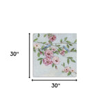 Small Pretty Pink Blooms Canvas Wall Art - Homeroots - Flyclothing LLC