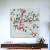 Large Pretty Pink Blooms Canvas Wall Art - Homeroots - Flyclothing LLC