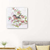 Flower And Bird Unframed Print Wall Art - Homeroots - Flyclothing LLC
