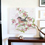 Flower And Bird Unframed Print Wall Art - Homeroots - Flyclothing LLC