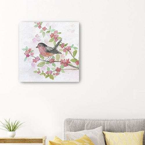 Flower And Bird Unframed Print Wall Art - Homeroots - Flyclothing LLC
