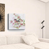Flower And Bird Unframed Print Wall Art - Homeroots - Flyclothing LLC