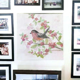 Flower And Bird Unframed Print Wall Art - Homeroots - Flyclothing LLC
