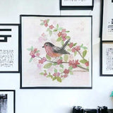 Flower And Bird Unframed Print Wall Art - Homeroots - Flyclothing LLC
