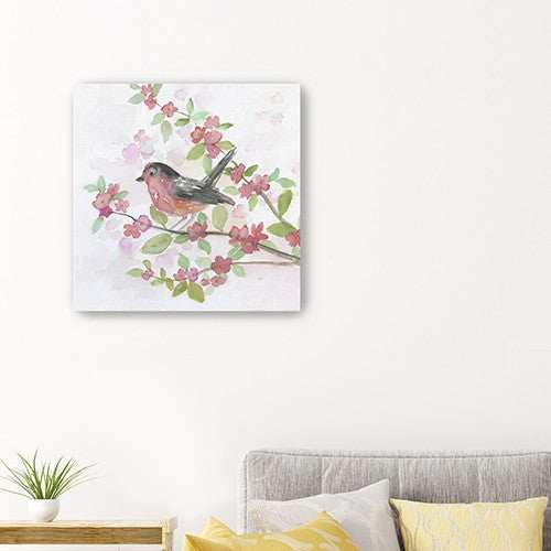 Flower And Bird Unframed Print Wall Art - Homeroots - Flyclothing LLC