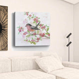 Flower And Bird Unframed Print Wall Art - Homeroots - Flyclothing LLC