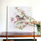 Flower And Bird Unframed Print Wall Art - Homeroots - Flyclothing LLC