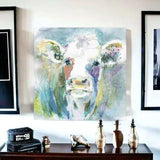 Watercolor Cow Unframed Print Wall Art - Homeroots - Flyclothing LLC