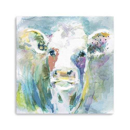 Watercolor Cow Unframed Print Wall Art - Homeroots - Flyclothing LLC