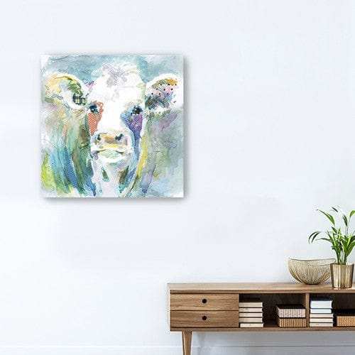 Watercolor Cow Unframed Print Wall Art - Homeroots - Flyclothing LLC
