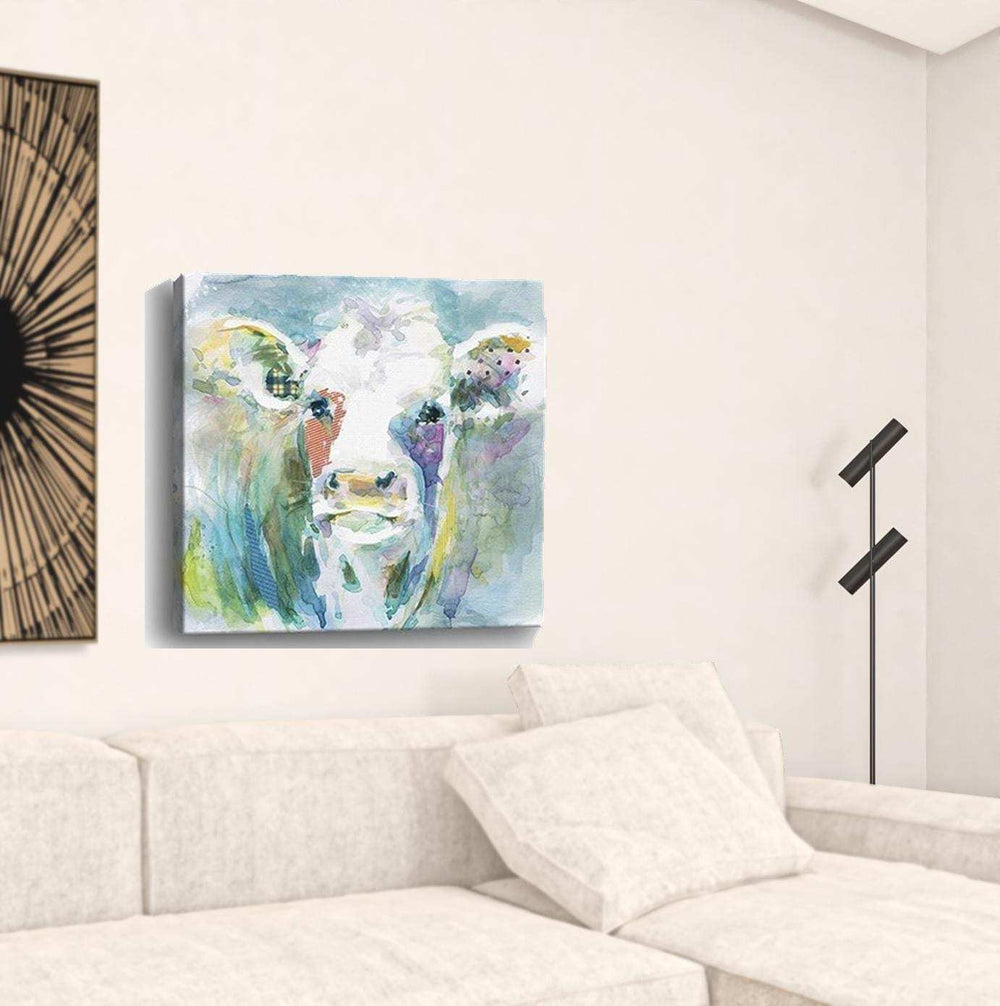 Watercolor Cow Unframed Print Wall Art - Homeroots - Flyclothing LLC
