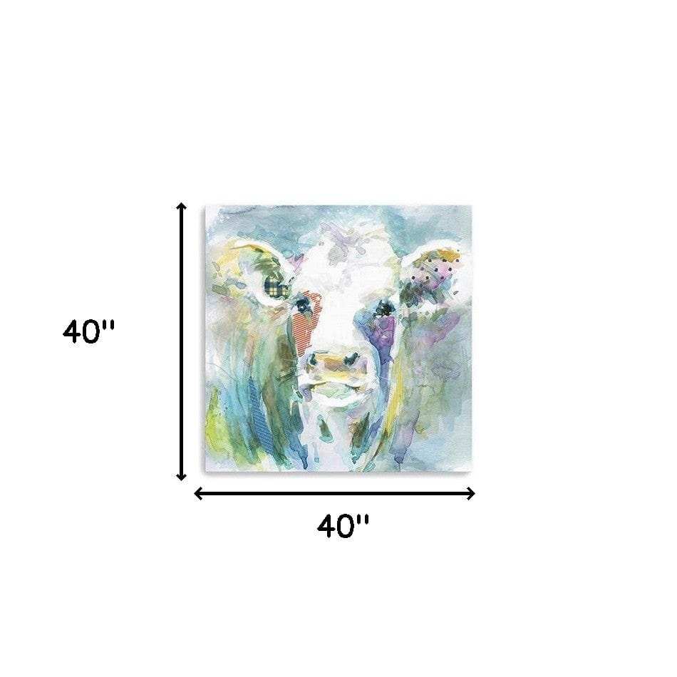Watercolor Cow Unframed Print Wall Art - Homeroots - Flyclothing LLC