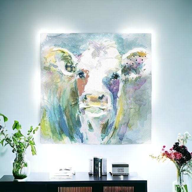 Watercolor Cow Unframed Print Wall Art - Homeroots - Flyclothing LLC