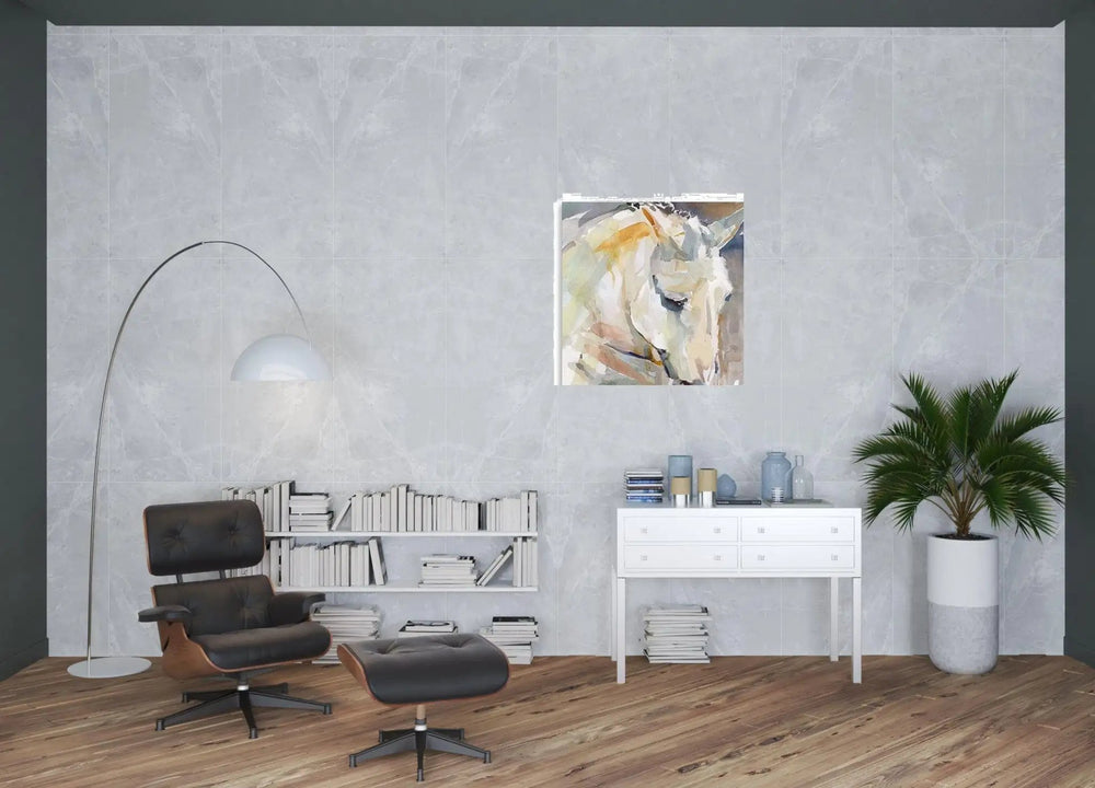 40" x 40" Abstract Watercolor Horse Canvas Wall Art - Homeroots - Flyclothing LLC