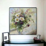 Pretty Vase Of Flowers Unframed Print Wall Art - Homeroots - Flyclothing LLC