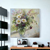 Pretty Vase Of Flowers Unframed Print Wall Art - Homeroots - Flyclothing LLC