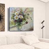 Pretty Vase Of Flowers Unframed Print Wall Art - Homeroots - Flyclothing LLC