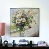 Pretty Vase Of Flowers Unframed Print Wall Art - Homeroots - Flyclothing LLC