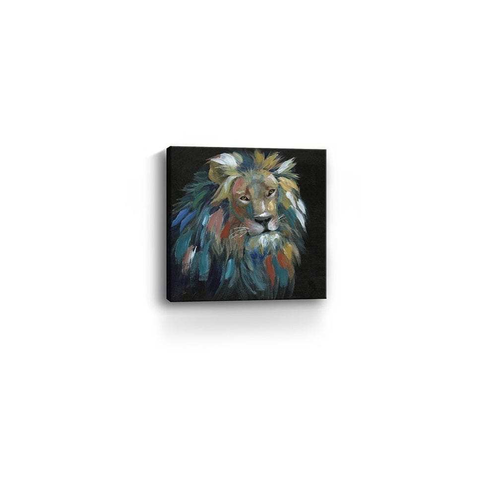 Painted Lion Portrait Unframed Print Wall Art - Homeroots - Flyclothing LLC