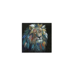 Painted Lion Portrait Unframed Print Wall Art - Homeroots - Flyclothing LLC