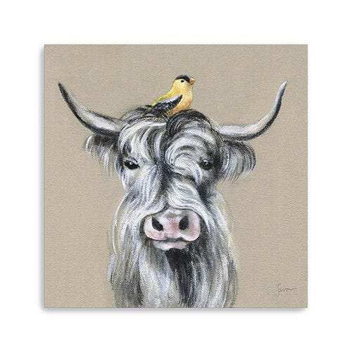 Cute Highland Cow Unframed Print Wall Art - Homeroots - Flyclothing LLC