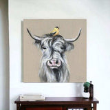 Cute Highland Cow Unframed Print Wall Art - Homeroots - Flyclothing LLC