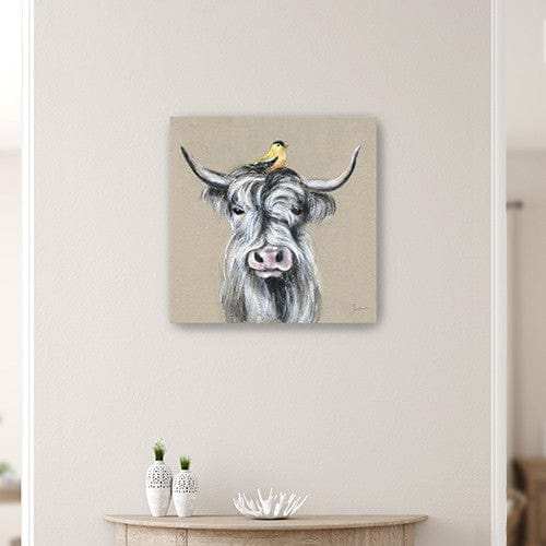 Cute Highland Cow Unframed Print Wall Art - Homeroots - Flyclothing LLC