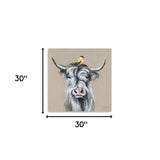 Cute Highland Cow Unframed Print Wall Art - Homeroots - Flyclothing LLC