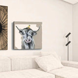 Cute Highland Cow Unframed Print Wall Art - Homeroots - Flyclothing LLC