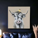 Cute Highland Cow Unframed Print Wall Art - Homeroots - Flyclothing LLC