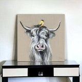Cute Highland Cow Unframed Print Wall Art - Homeroots - Flyclothing LLC