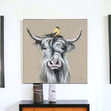 Cute Highland Cow Unframed Print Wall Art - Homeroots - Flyclothing LLC