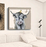 Cute Highland Cow Unframed Print Wall Art - Homeroots - Flyclothing LLC
