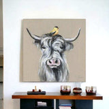 Cute Highland Cow Unframed Print Wall Art - Homeroots - Flyclothing LLC