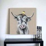 Cute Highland Cow Unframed Print Wall Art - Homeroots - Flyclothing LLC