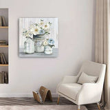 Rustic Grey Flowers Unframed Print Wall Art - Homeroots - Flyclothing LLC