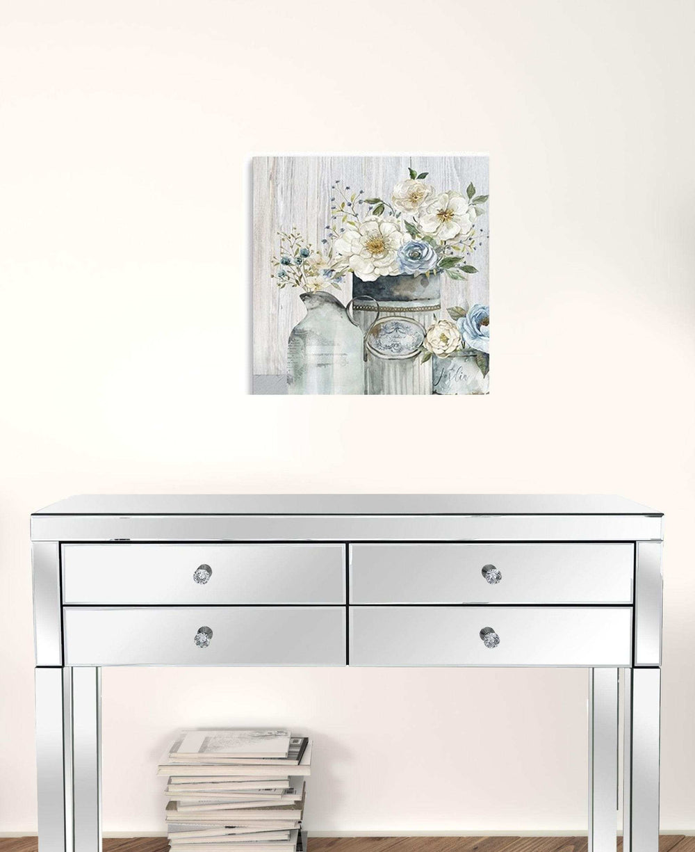 Rustic Grey Flowers Unframed Print Wall Art - Homeroots - Flyclothing LLC
